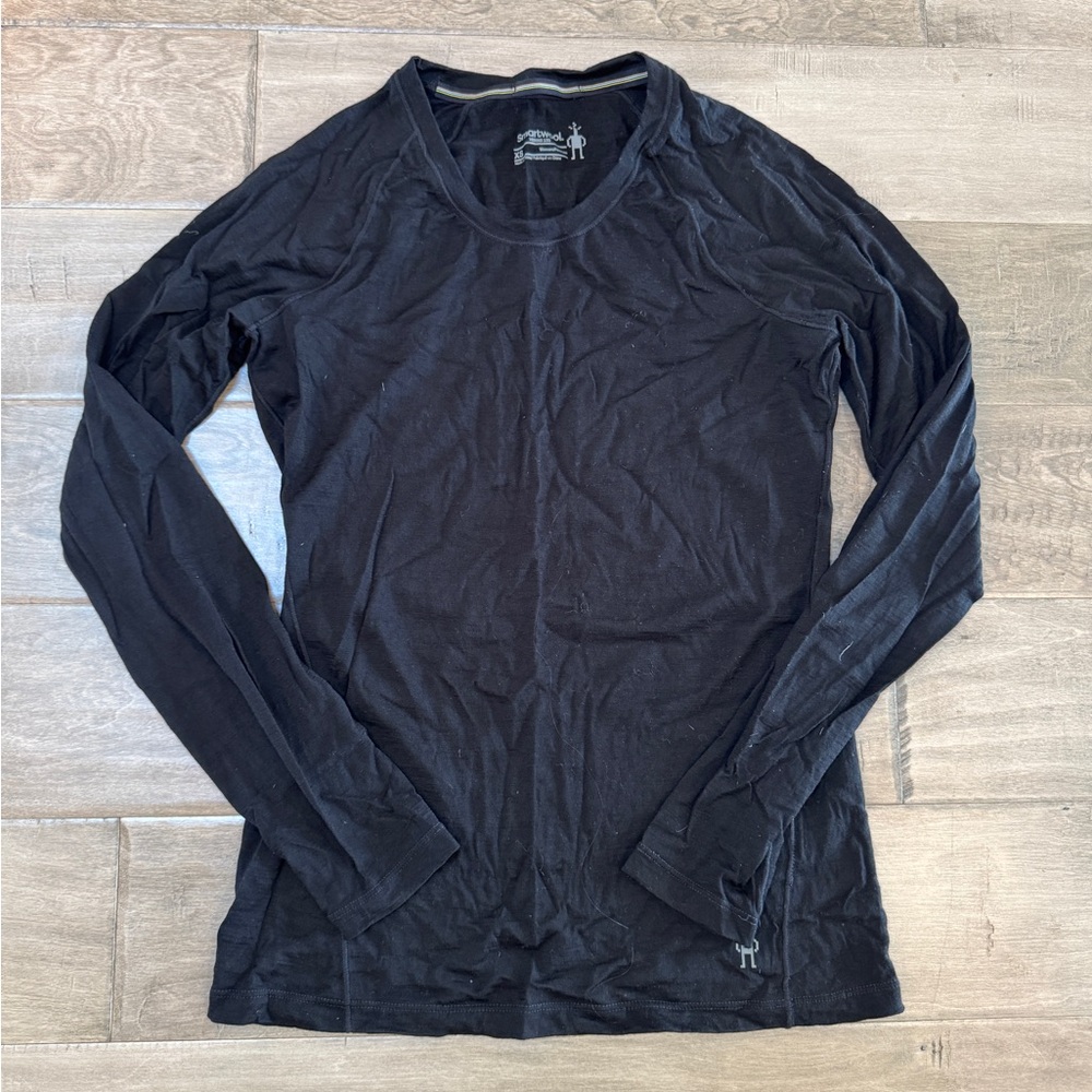 Smartwool Black Merino Long Sleeve Top